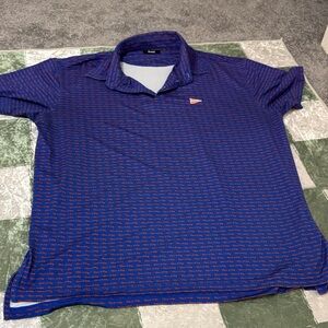 Men's Breezy Blue and Red Patterned Shirt